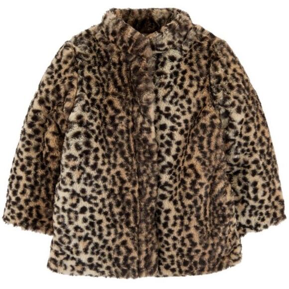 Girls’ Faux Fur Cheetah Coat 5T - Picture 1 of 5